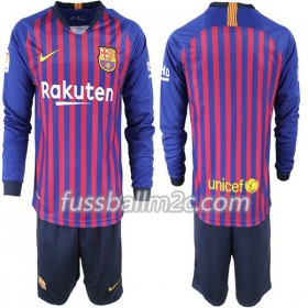 Fußballtrikots FC Barcelona Kinder Heim Trikotsatz 2018-2019 Langarm